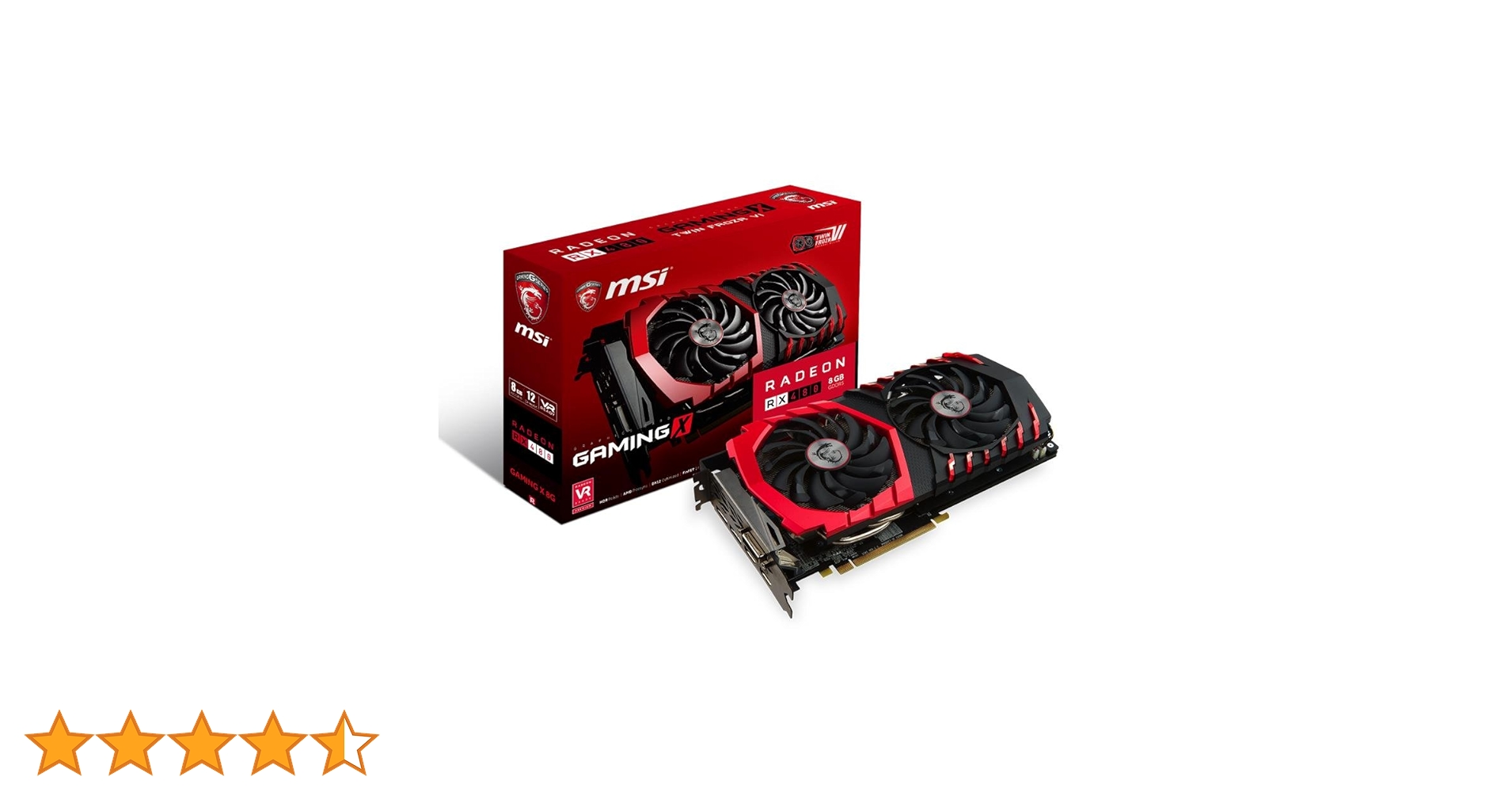 グラフィックボード・グラボ・ビデオカード MSI RADEON RX 480 GAMING X 8G Overview Radeon RX 480 GAMING X 8G | エムエスアイ